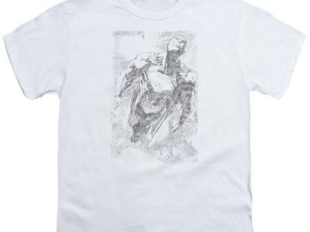 SUPERMAN : EXPLODING SPACE SKETCH S\S YOUTH Cotton 18\1 WHITE MD Cheap