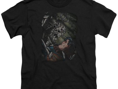 SUPERMAN : EPIC BATTLE S\S YOUTH Cotton 18\1 BLACK MD Online now