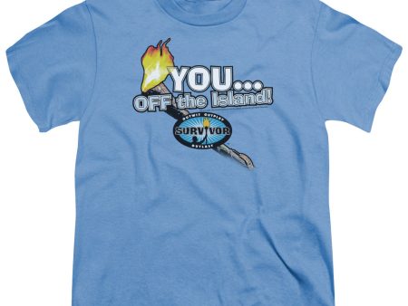 SURVIVOR : YOU OFF THE ISLAND S\S YOUTH Cotton 18\1 CAROLINA BLUE XL Online Hot Sale