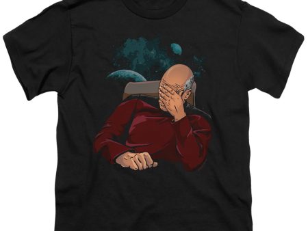 STAR TREK : FACEPALM S\S YOUTH Cotton 18\1 Black XL Cheap