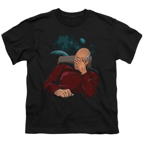 STAR TREK : FACEPALM S\S YOUTH Cotton 18\1 Black XL Cheap