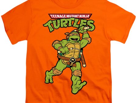 TEENAGE MUTANT NINJA TURTLES : RETRO MIKEY YOUTH SHORT SLEEVE Orange XS For Cheap